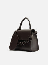 Bolsa Satchel Marrom Escura Iara Média A 50023 0477 0110 Arezzo